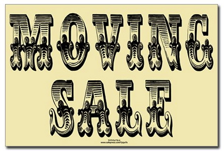moving sale sign